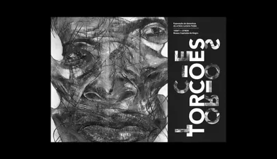 Identidade visual para a exposição Torções, do artista Luciano Feijão, que aconteceu no Museu Capixaba do Negro (Mucane) em 2016. Através de trinta desenhos utilizando carvão, nankim e estilete, o artista propõe uma reflexão estética sobre formas, marcas, gestos e expressões do corpo negro.